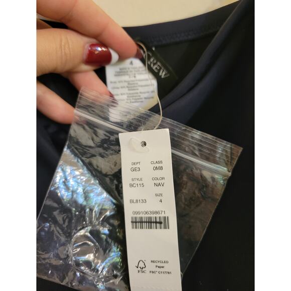 NWT J. Crew Ruched Bandeau One-Piece 4 - Picture 6 of 9